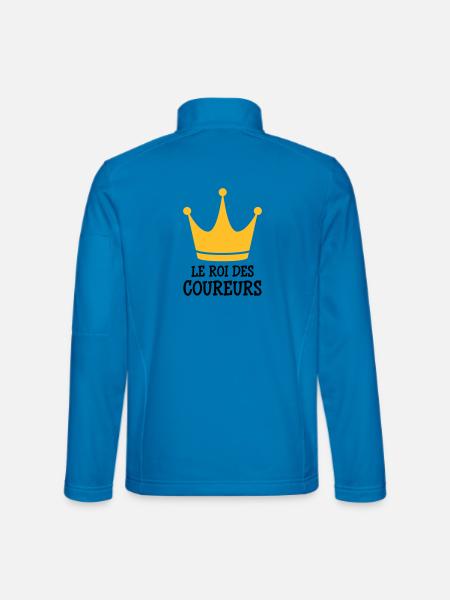 Laufen / Running / Jogging / Joggen / Marathon - Unisex Softshelljacke - Lichtblau - Hinten
