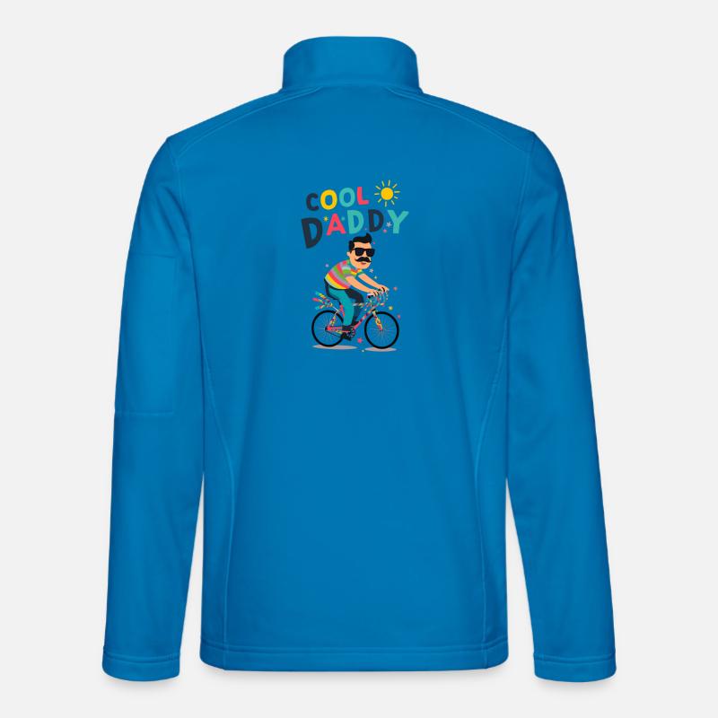 Lebendiges cooles Daddy-Radfahrer-Design - Unisex Softshelljacke - Lichtblau
