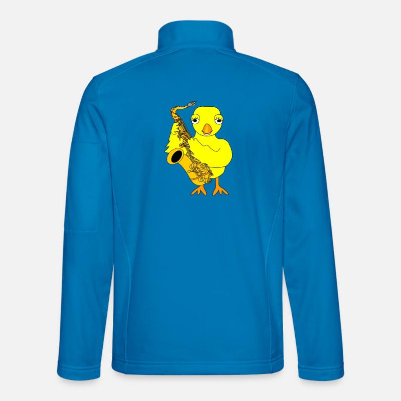 Saxophon Küken - Unisex Softshelljacke - Lichtblau