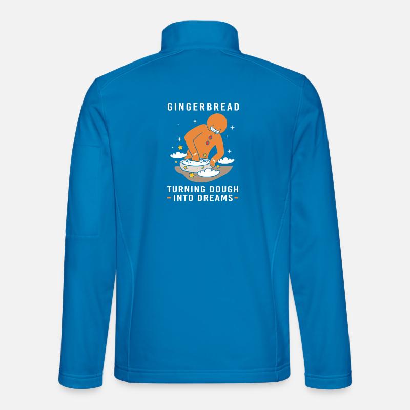 Gingerbread Christmas Gingerbread Man Gingerbread - Unisex Softshell Jacket - light blue