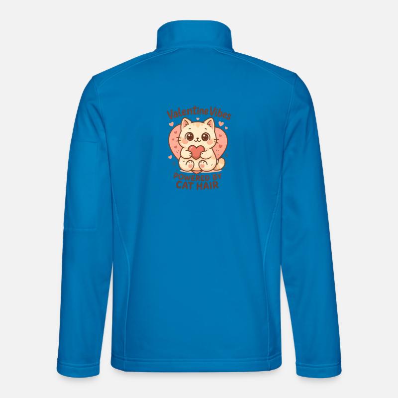 Valentine Katzen Vibes - Unisex Softshelljacke - Lichtblau