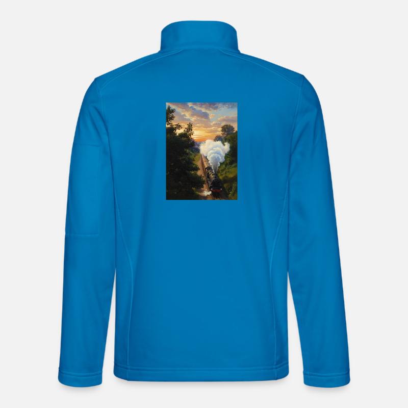 Sunset Dampflokomotive - Unisex Softshelljacke - Lichtblau