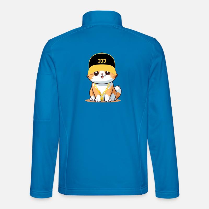 Swag-Katze – coole Katze - Unisex Softshelljacke - Lichtblau