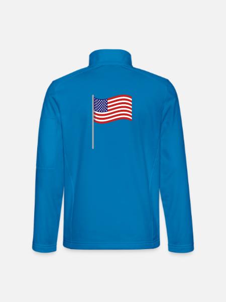 Flagge der Vereinigten Staaten - Unisex Softshelljacke - Lichtblau