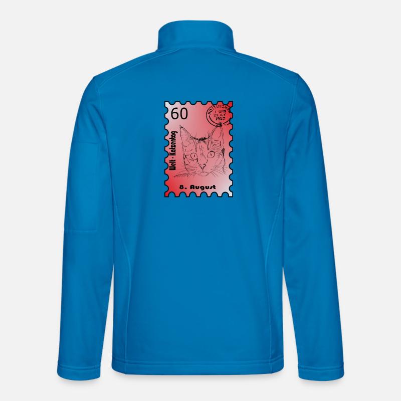Stamp Cat Day - Unisex Softshell Jacket - light blue