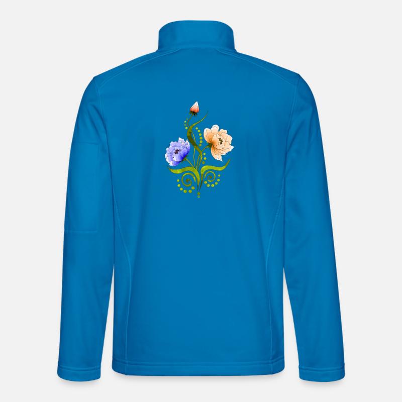Flowers - Unisex Softshell Jacket - light blue