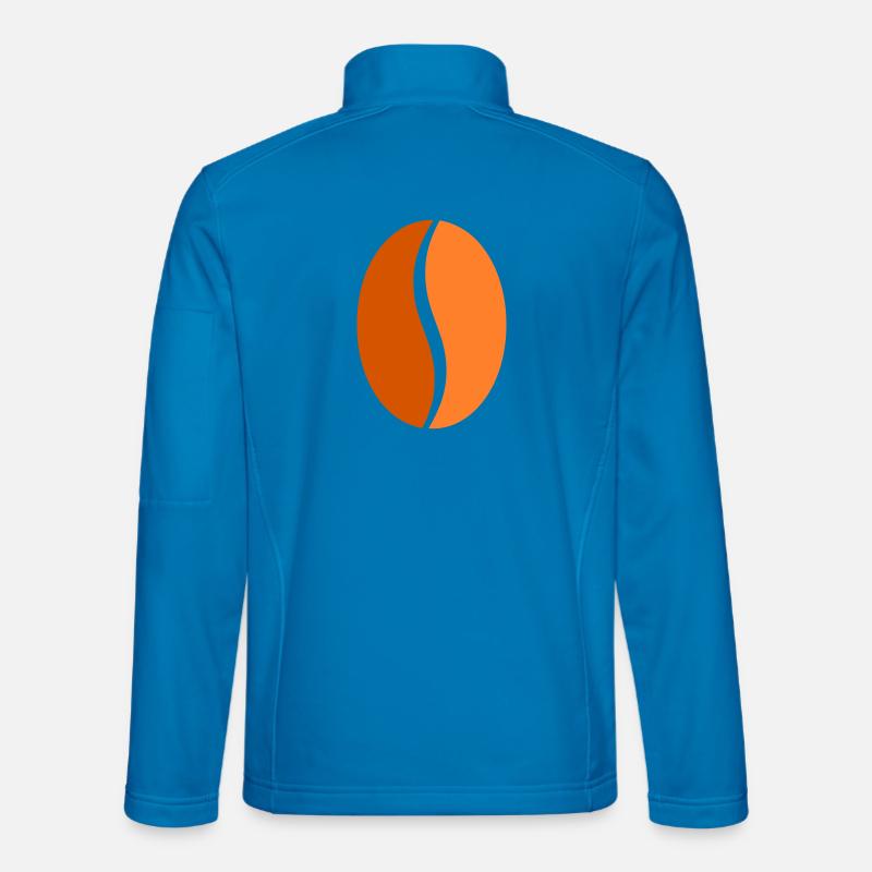 Kaffeebohne Bohne Flat Icon - Unisex Softshelljacke - Lichtblau