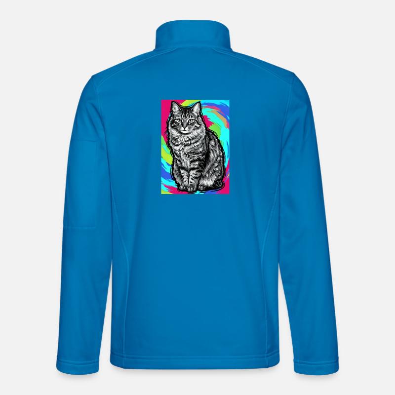cat - Unisex Softshell Jacket - light blue