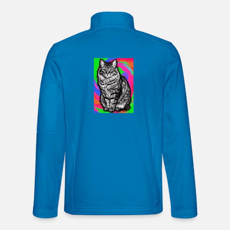 cat - Unisex Softshell Jacket - light blue
