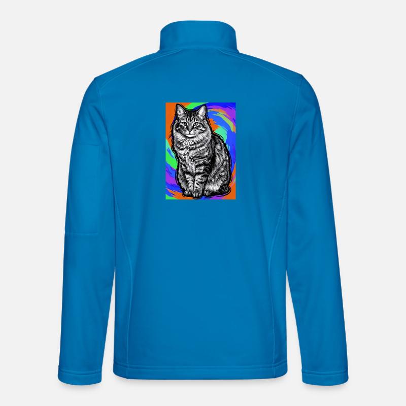 cat - Unisex Softshell Jacket - light blue