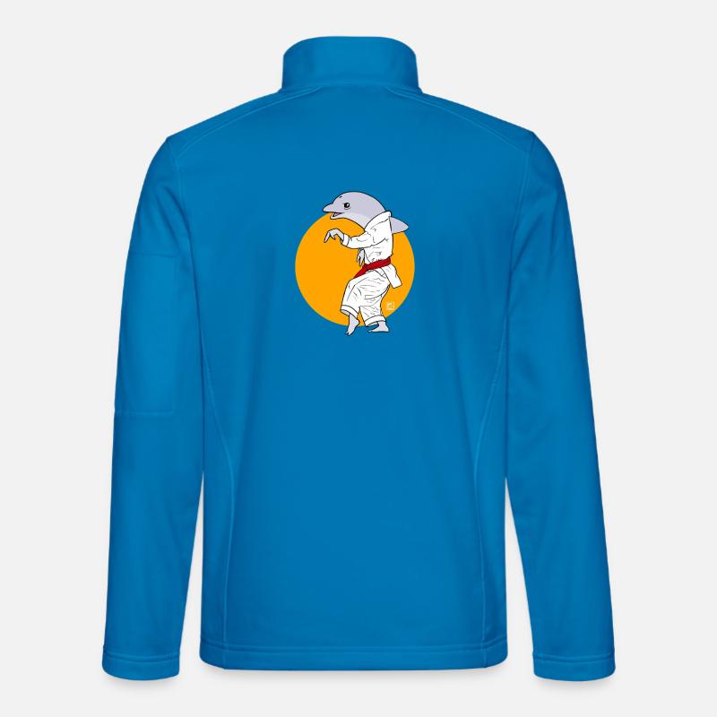 Karate dolphin in kimono - Unisex Softshell Jacket - light blue