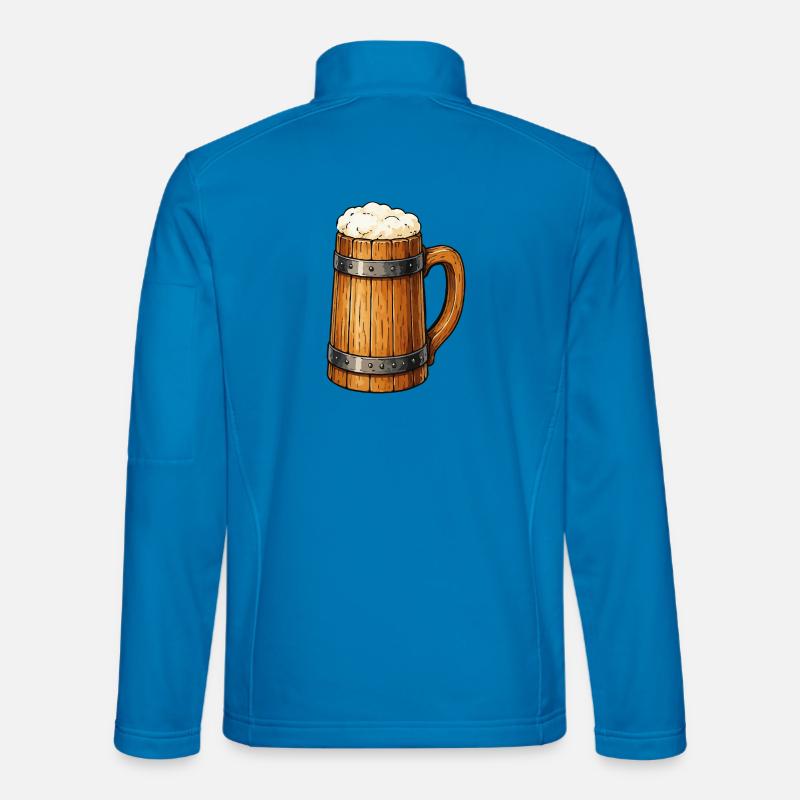 Conception en bois de la chope en tonneau de bière Veste en tissu softshell Unisexe