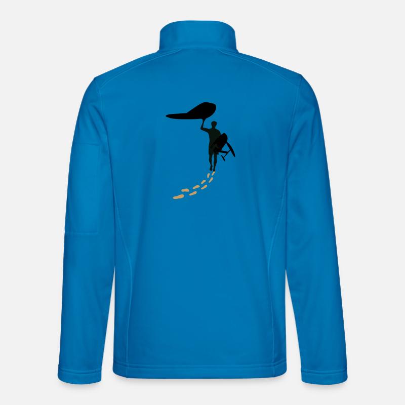 Wingfoiler with footsteps - Unisex Softshell Jacket - light blue