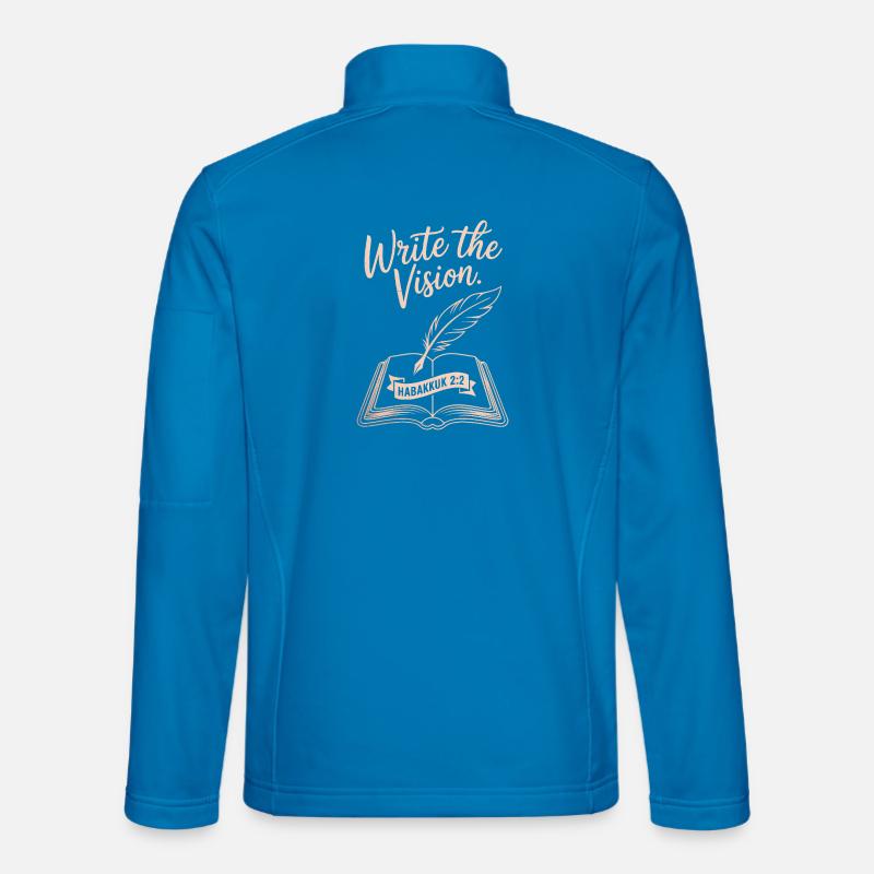 Schreib das Vision Habakkuk Tee - Unisex Softshelljacke - Lichtblau