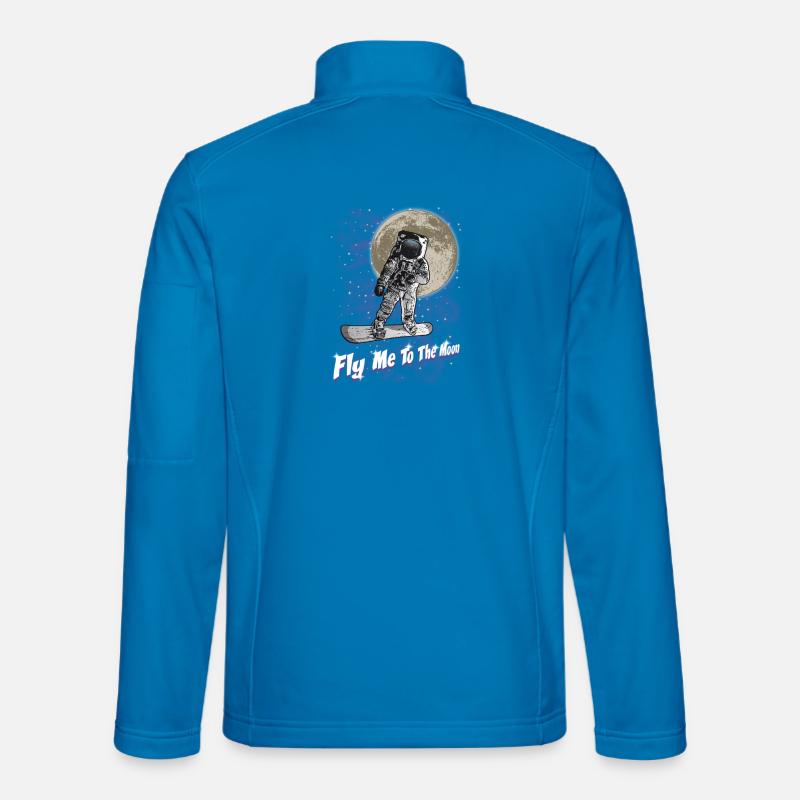 Mond Snowboarder - Unisex Softshelljacke - Lichtblau