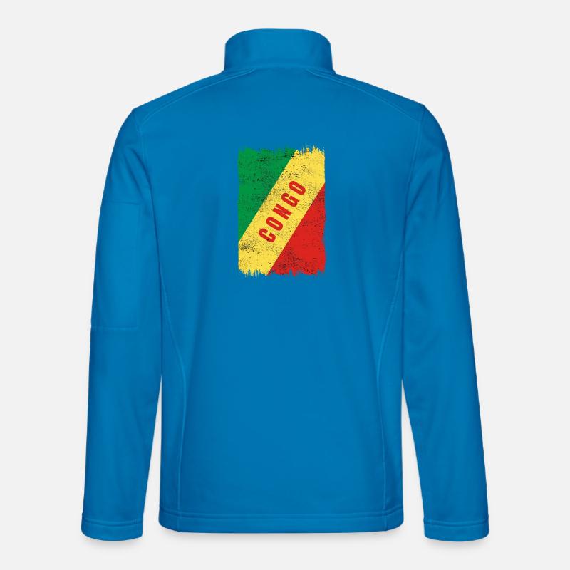 Kongo Flagge - Unisex Softshelljacke - Lichtblau