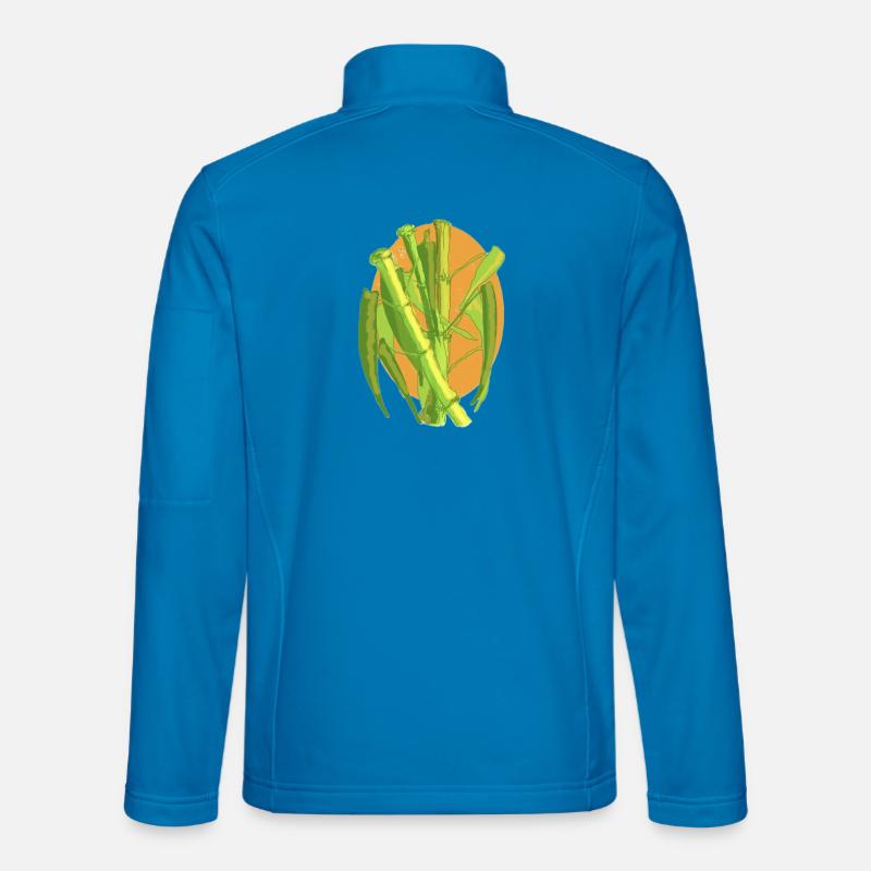 Bamboo Botanical Burst - Unisex Softshell Jacket - light blue