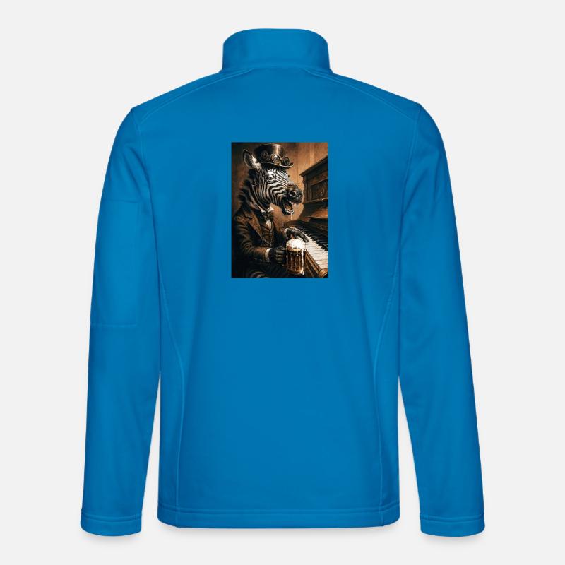 Zebra Pianist - Unisex Softshelljacke - Lichtblau