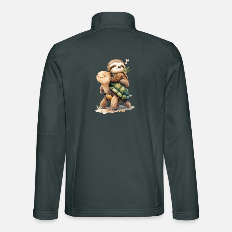 Sloth and Turtle on holiday 2 🦥🐢 Unisex Softshell Jacket