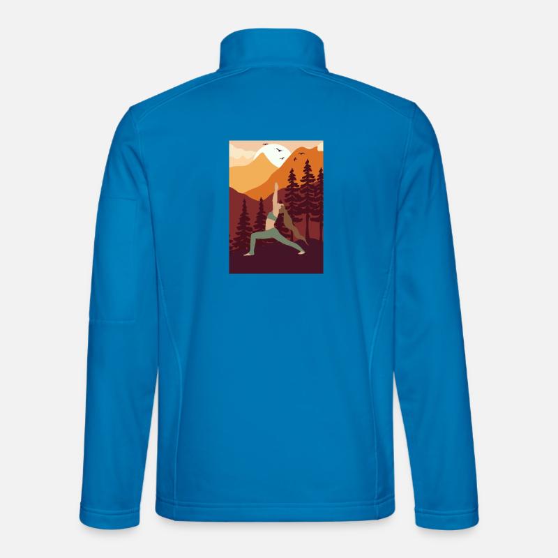Lifestyle Yoga – Warrior Pose, Strength - Unisex Softshell Jacket - light blue