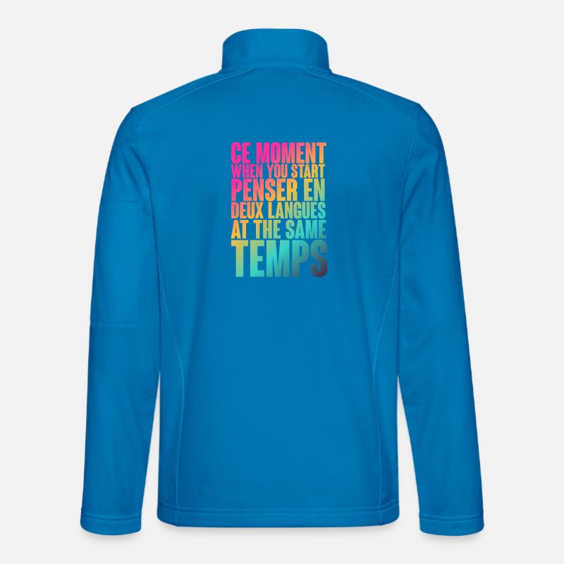 COOL SAYING FOR MULTILINGUALS, INTERNATIONAL - Unisex Softshell Jacket - light blue