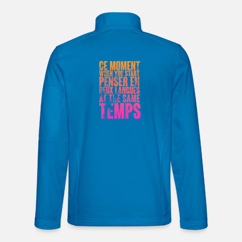 COOL SAYING FOR MULTILINGUALS, INTERNATIONAL - Unisex Softshell Jacket - light blue