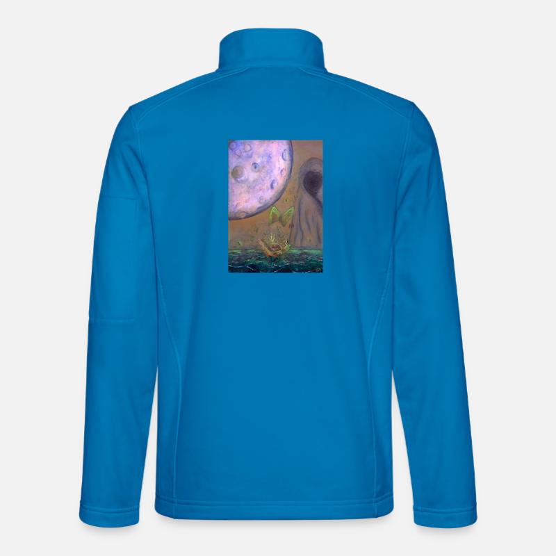 Himmlische Traumlandschaft Illustration - Unisex Softshelljacke - Lichtblau
