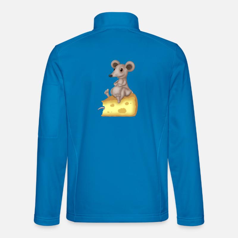 Cute mouse on cheese - Unisex Softshell Jacket - light blue
