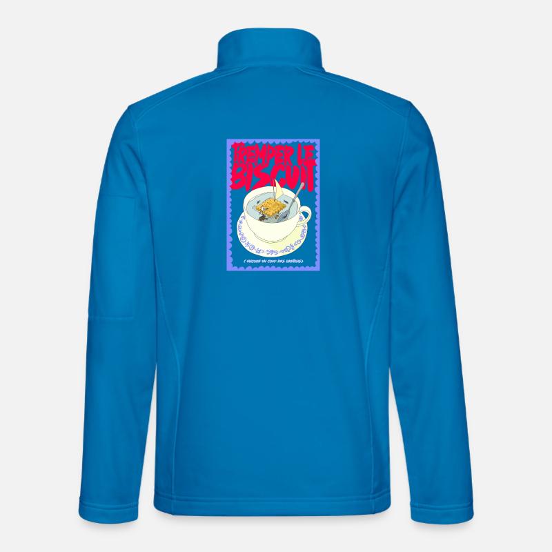 Tasse Thé Biscuits Pop Art Drôle Veste en tissu softshell Unisexe