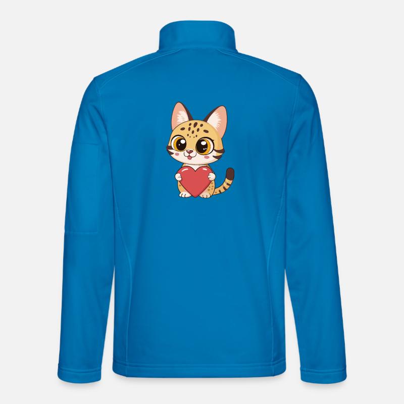 Bezauberndes Rotherz-Kätzchen Unisex Softshelljacke