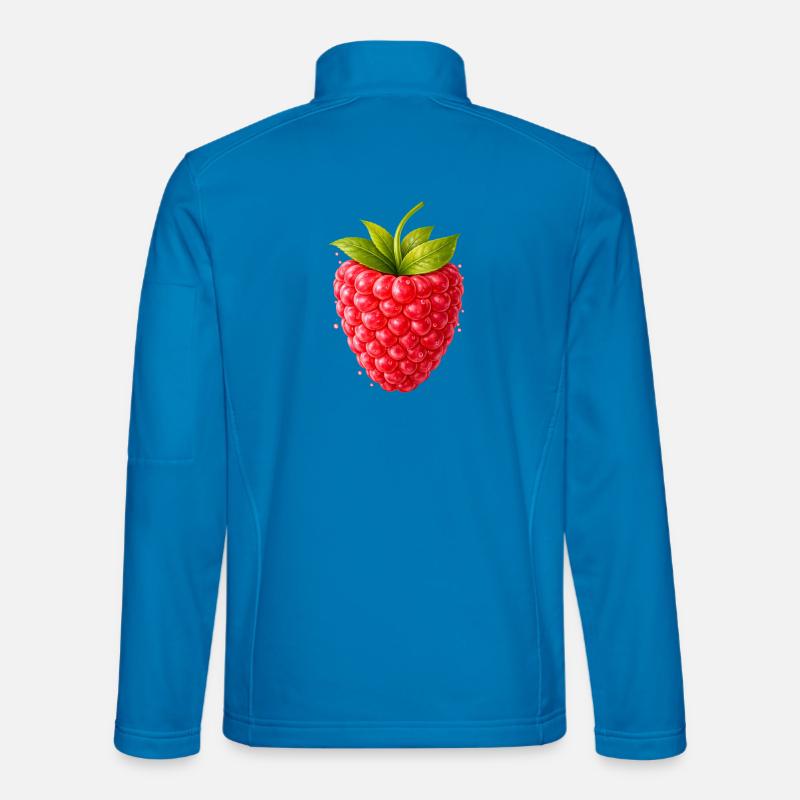 Fresh raspberry with leaves Unisex Softshell Jacket