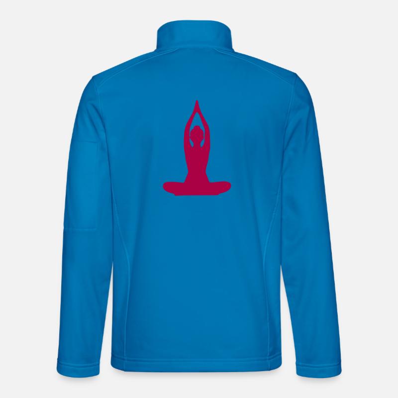 Yoga Forms Silhouettes Meditation - Unisex Softshell Jacket - light blue