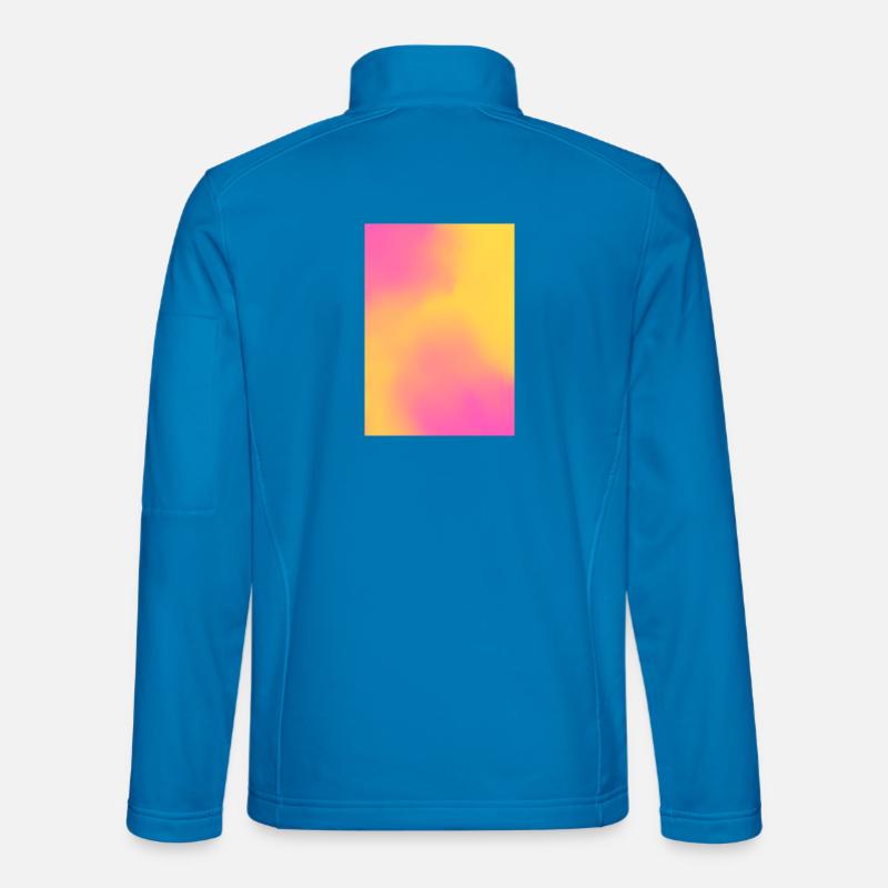 Gradient - yellow pink personalisierbar - Unisex Softshelljacke - Lichtblau