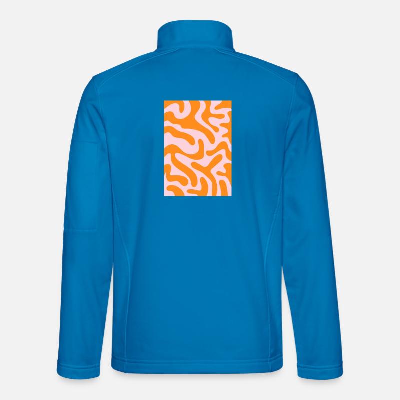 Funky tiger - orange rosa - Unisex Softshelljacke - Lichtblau