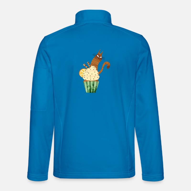 Süßes Cupcake-Katzen-Design Lustiges Kawaii-Katzenfutter Unisex Softshelljacke