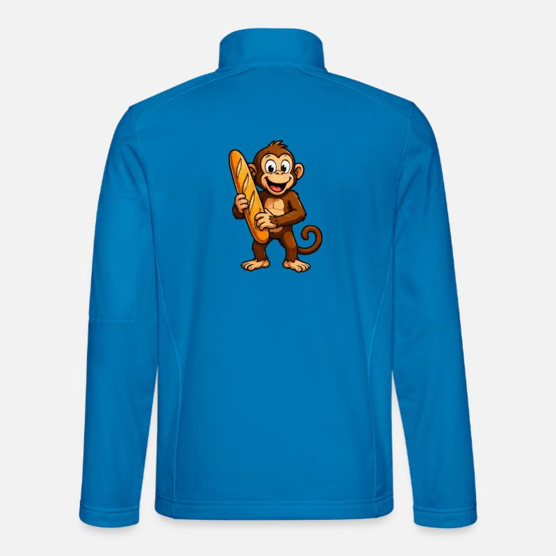Singe avec baguette - Veste en tissu softshell Unisexe - bleu clair