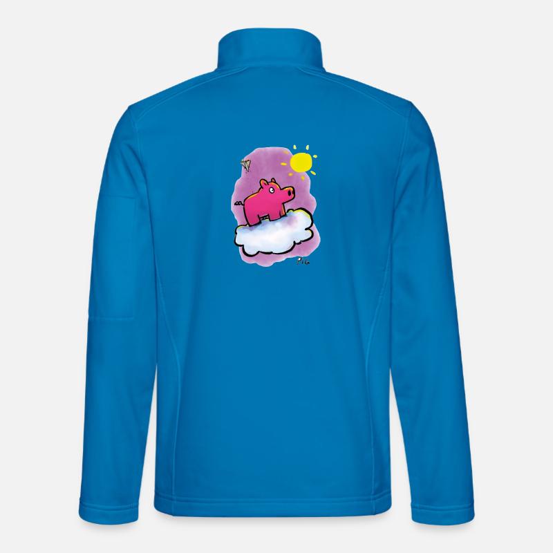 Warpig on a cloud - Unisex Softshell Jacket - light blue