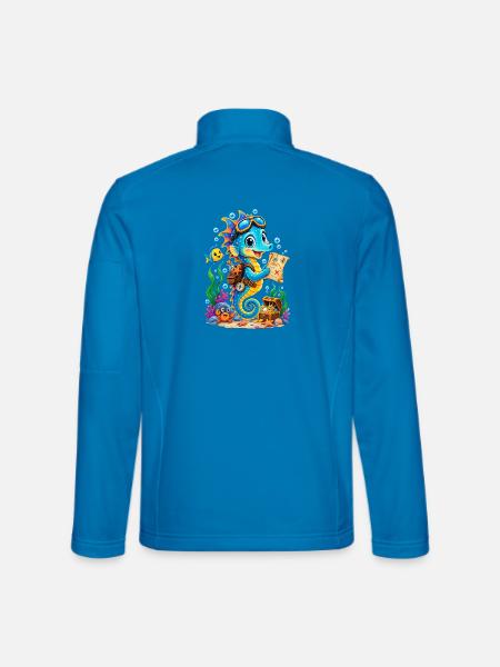 Abenteuer-Seepferdchen - Unisex Softshelljacke - Lichtblau