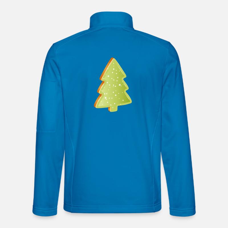 Biscuits au sapin de Noël avec glaçage vert Veste en tissu softshell Unisexe