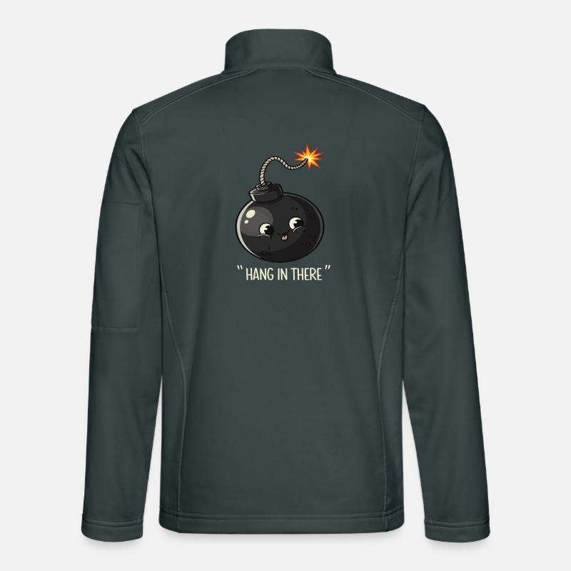 Conception de bande dessinée de bombe explosive kawaii Veste en tissu softshell Unisexe