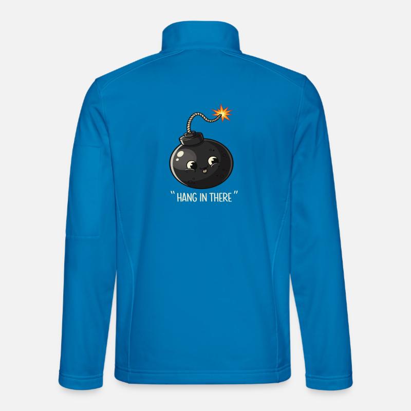 Kawaii Explodierende Bombe Comic Design - Unisex Softshelljacke - Lichtblau