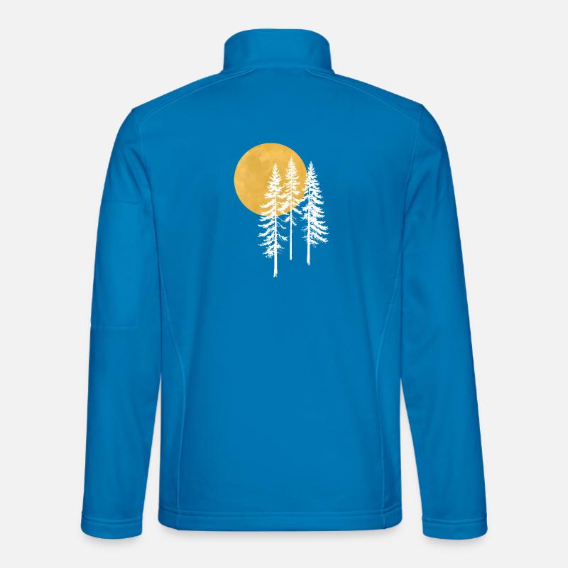 Sunlit Pines Silhouette - Unisex Softshell Jacket - light blue