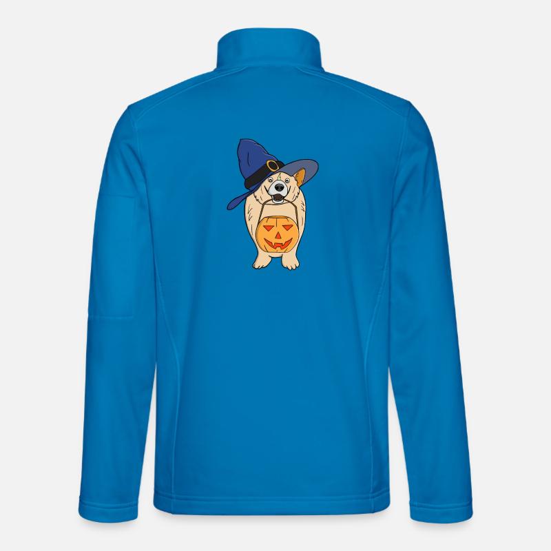 Pumpkin Witch Dog - Unisex Softshell Jacket - light blue