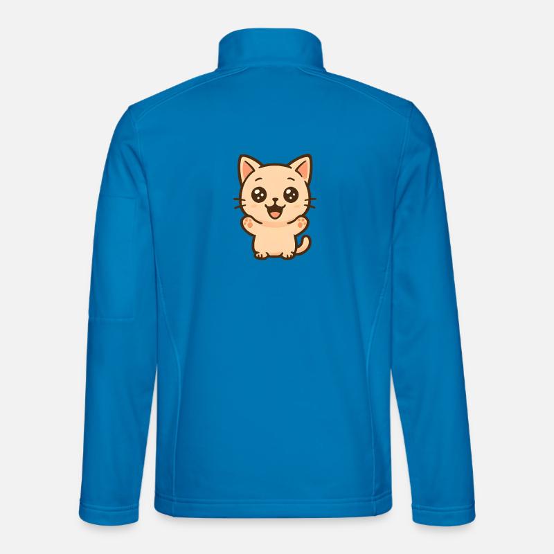 Kätzchen Kawaii Umarmung - Unisex Softshelljacke - Lichtblau