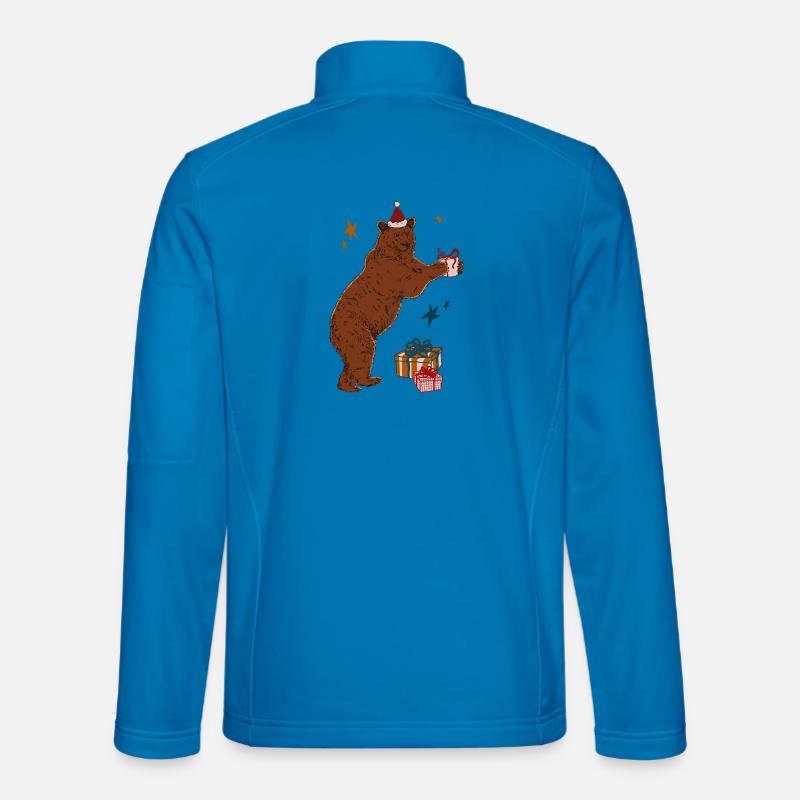 CHRISTMAS BEAR - Unisex Softshell Jacket - light blue
