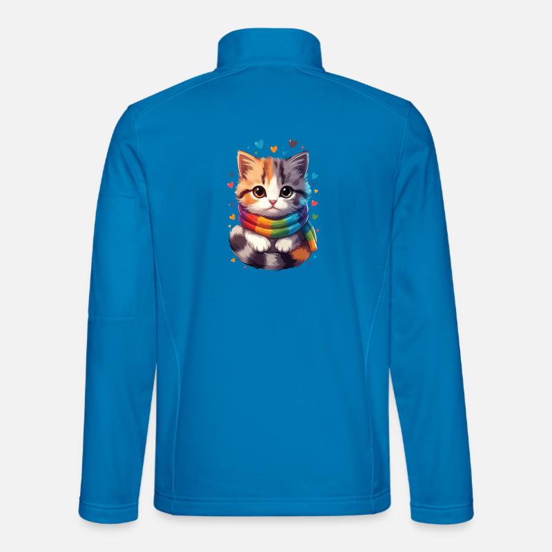Regenbogen-Kätzchenschal Unisex Softshelljacke