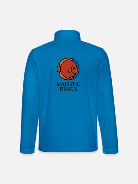 Majestic Circular Discus Fish Logo - Unisex Softshell Jacket - light blue