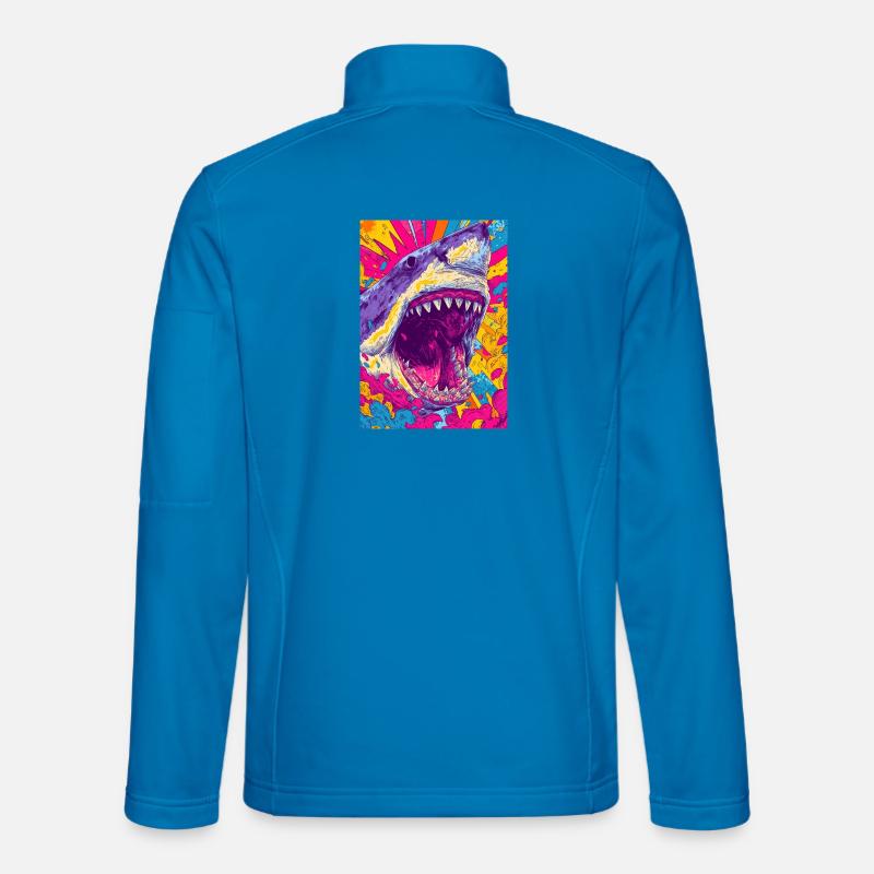 Psychedelic Shark Burst Unisex Softshell Jacket