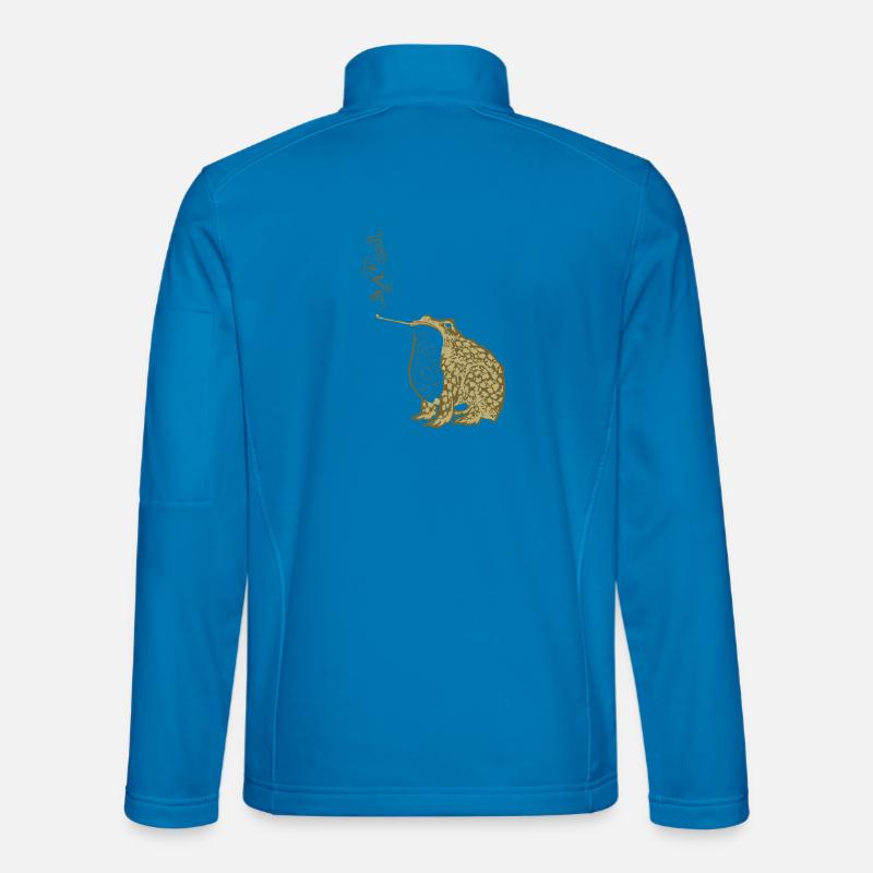 Fumée de grenouille japonaise funky - Veste en tissu softshell Unisexe - bleu clair