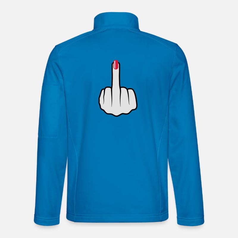 Frauen Mittelfinger Nagellack - Unisex Softshelljacke - Lichtblau